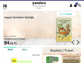 'pandora.com.tr' screenshot