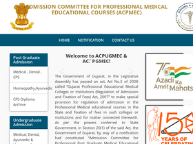 'medadmgujarat.org' screenshot