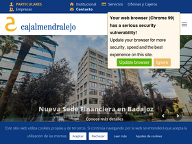 'cajalmendralejo.es' screenshot