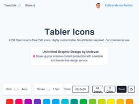 'tablericons.com' screenshot