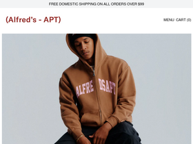 alfredsapartment.com homepage screenshot