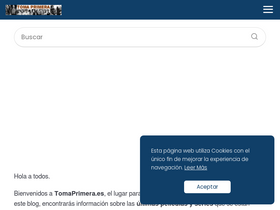 'tomaprimera.es' screenshot