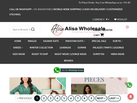 'alisawholesale.com' screenshot