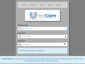 'vericlaim.co.za' screenshot