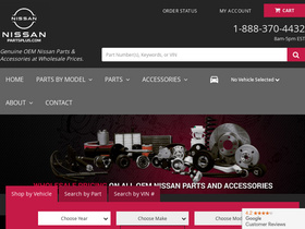 'nissanpartsplus.com' screenshot