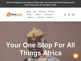 africanunique.com homepage screenshot