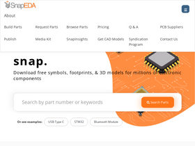 'snapeda.com' screenshot