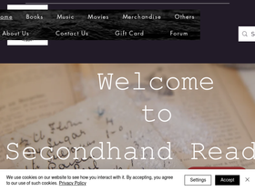 secondhandreaders.com homepage screenshot