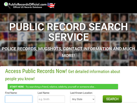 'publicrecordsofficial.com' screenshot