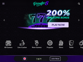 'paradise8.com' screenshot