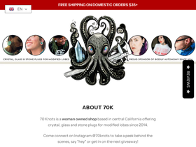 70knots.com homepage screenshot