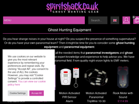 'spiritshack.co.uk' screenshot