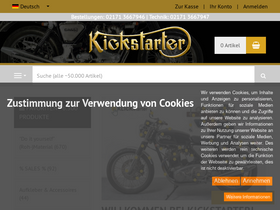 'kickstartershop.de' screenshot