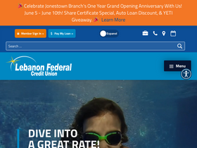 'lebanonfcu.org' screenshot