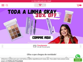'lovestoremakeup.com.br' screenshot