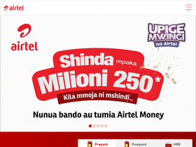 'airtel.co.tz' screenshot