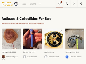 'antiquesnavigator.com' screenshot