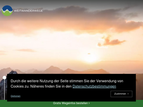 'weitwanderwege.com' screenshot