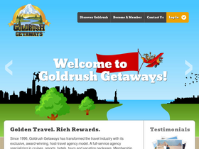 'goldrushgetaways.com' screenshot
