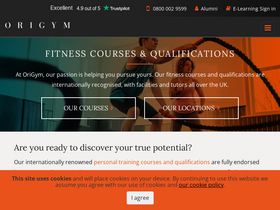 'origympersonaltrainercourses.co.uk' screenshot