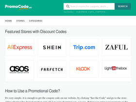 'promocode.ac' screenshot