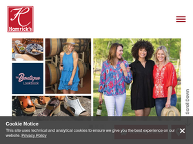 'hamricks.com' screenshot