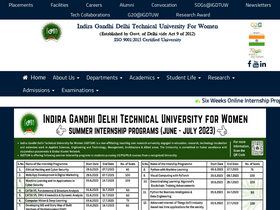 'igdtuw.ac.in' screenshot