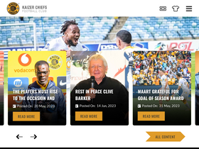 'kaizerchiefs.com' screenshot