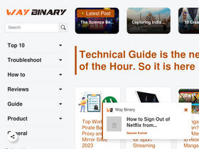 'waybinary.com' screenshot