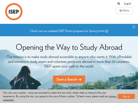 'isepstudyabroad.org' screenshot