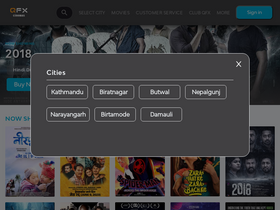 'qfxcinemas.com' screenshot