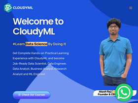 'cloudyml.com' screenshot