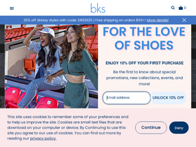 'bksshoes.com' screenshot