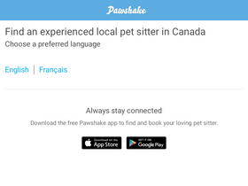 'pawshake.ca' screenshot