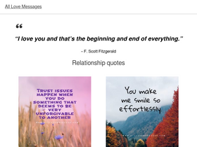 'alllovemessages.com' screenshot