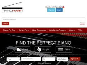 'pianomart.com' screenshot