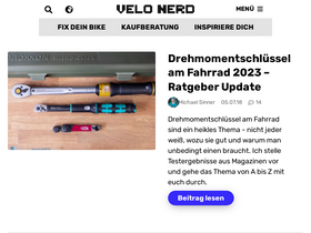 'velonerd.cc' screenshot