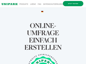 'unipark.de' screenshot