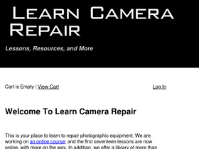 'learncamerarepair.com' screenshot