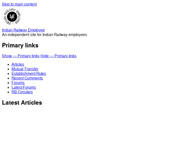 'indianrailwayemployee.com' screenshot