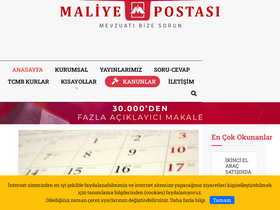 'maliyepostasi.com' screenshot