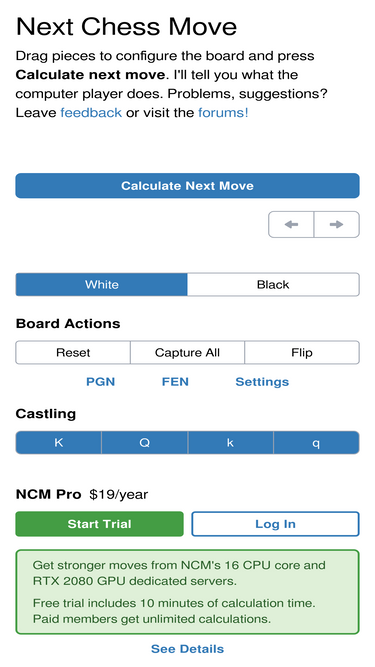 CHESS BOT, Next chess move calculator, Chess coach