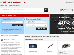 'nissanpartsdeal.com' screenshot
