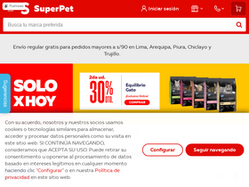 'superpet.pe' screenshot