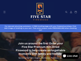 fivestarfirewood.com homepage screenshot