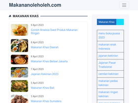 'makananoleholeh.com' screenshot
