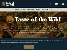 'tasteofthewildpetfood.com' screenshot