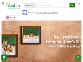 'zishta.com' screenshot