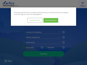 'icarhireinsurance.com' screenshot
