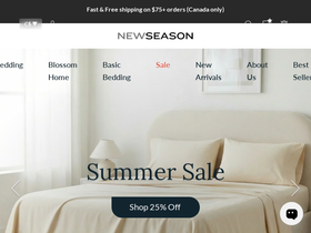 New Season homepage screenshot